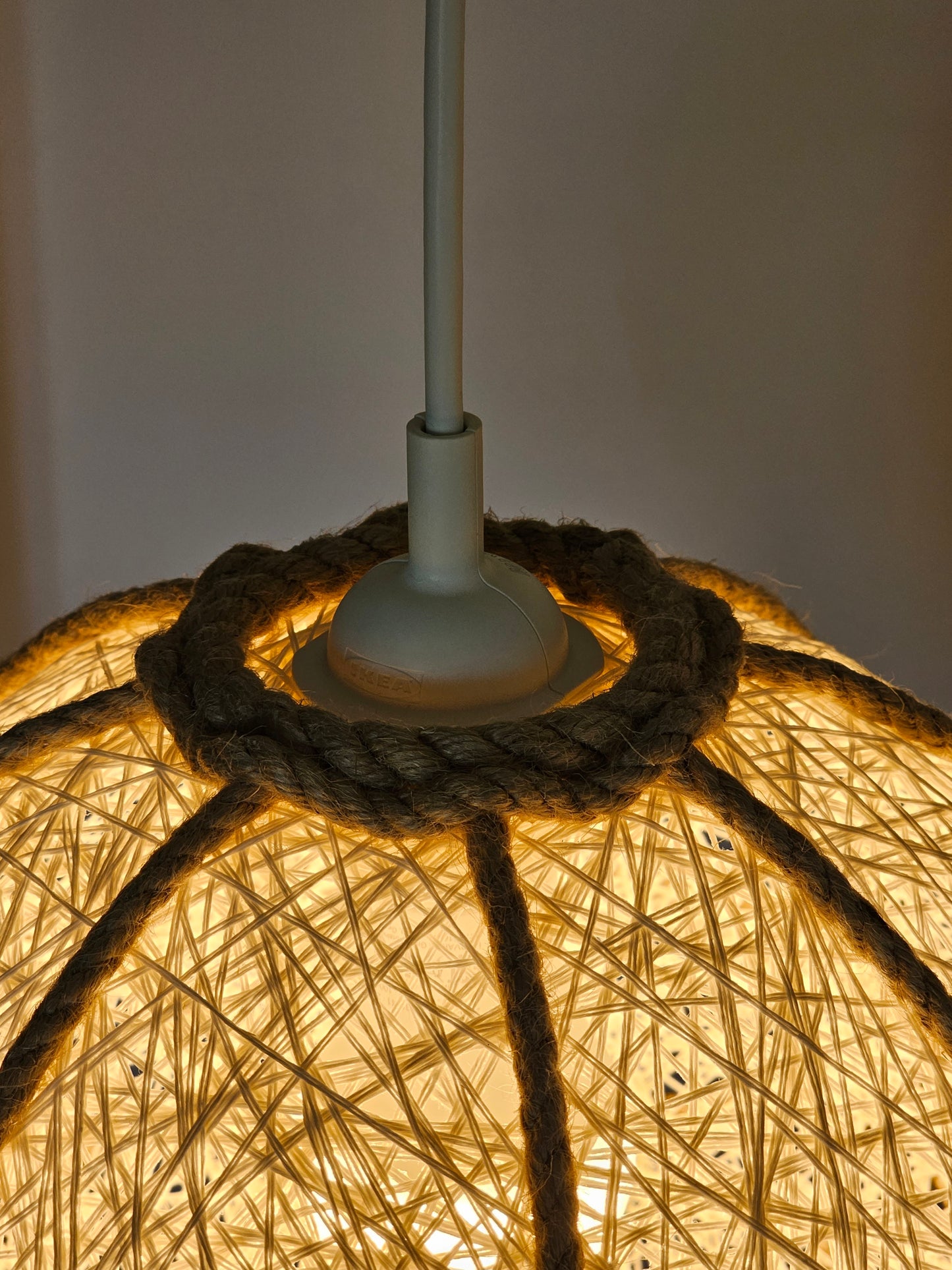 A lamp in natural colors - a balloon with less decor