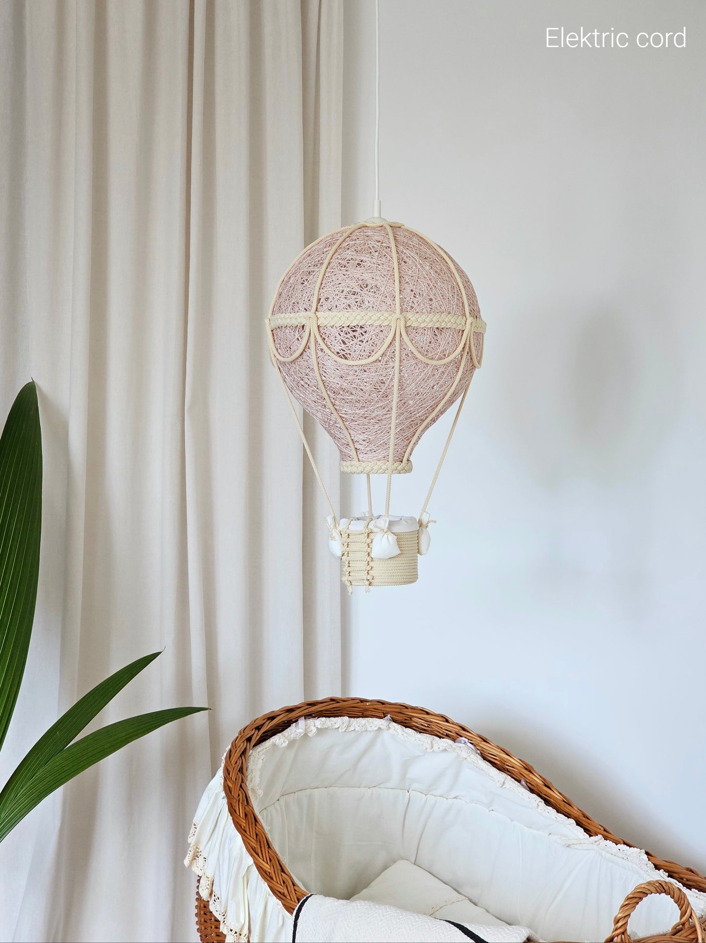 Light pink and cream lamp - air balloon