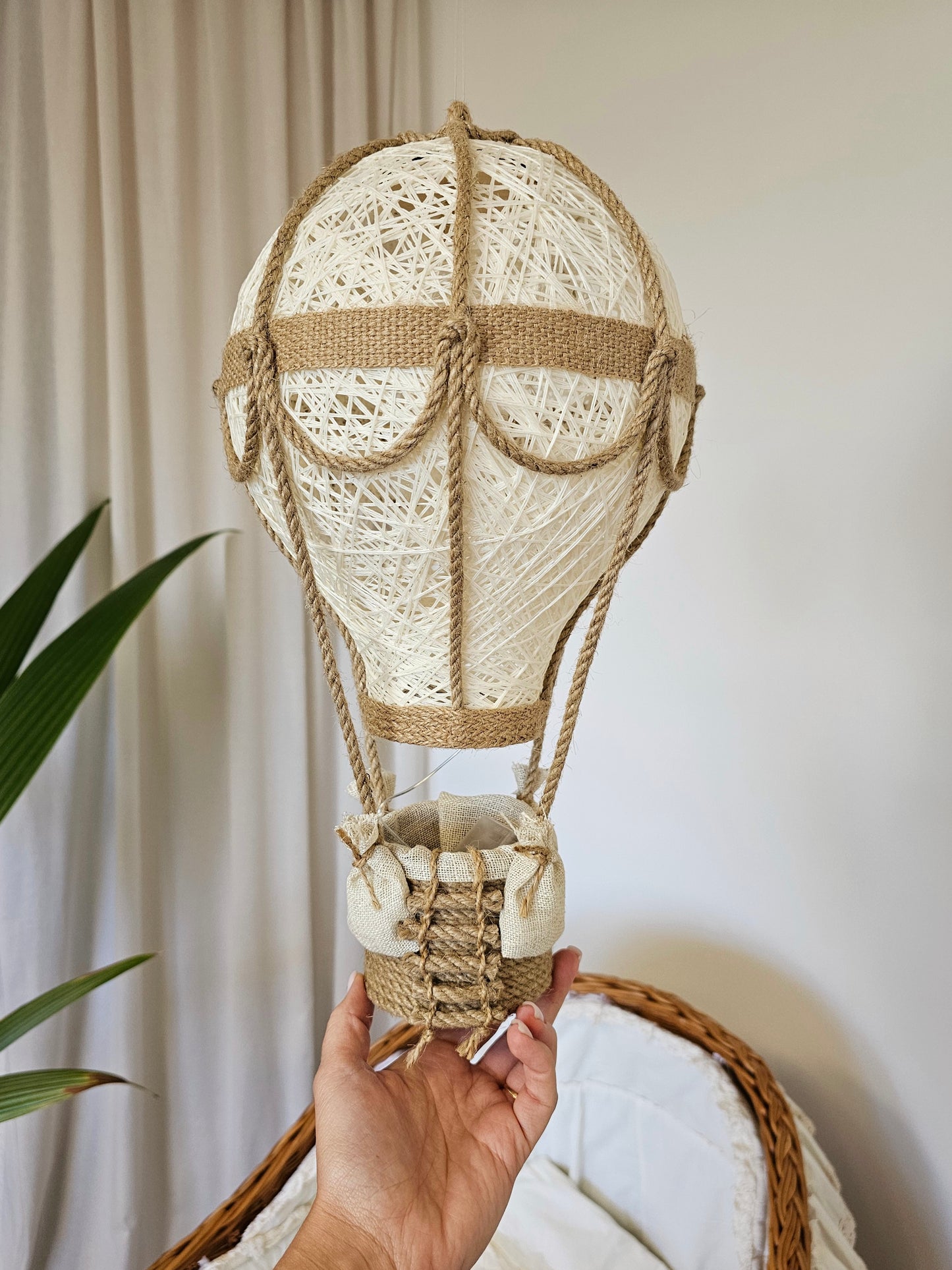 A lamp in natural colors - a balloon with less decor