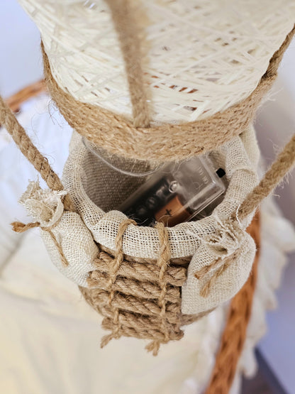 A lamp in natural colors - a balloon with less decor