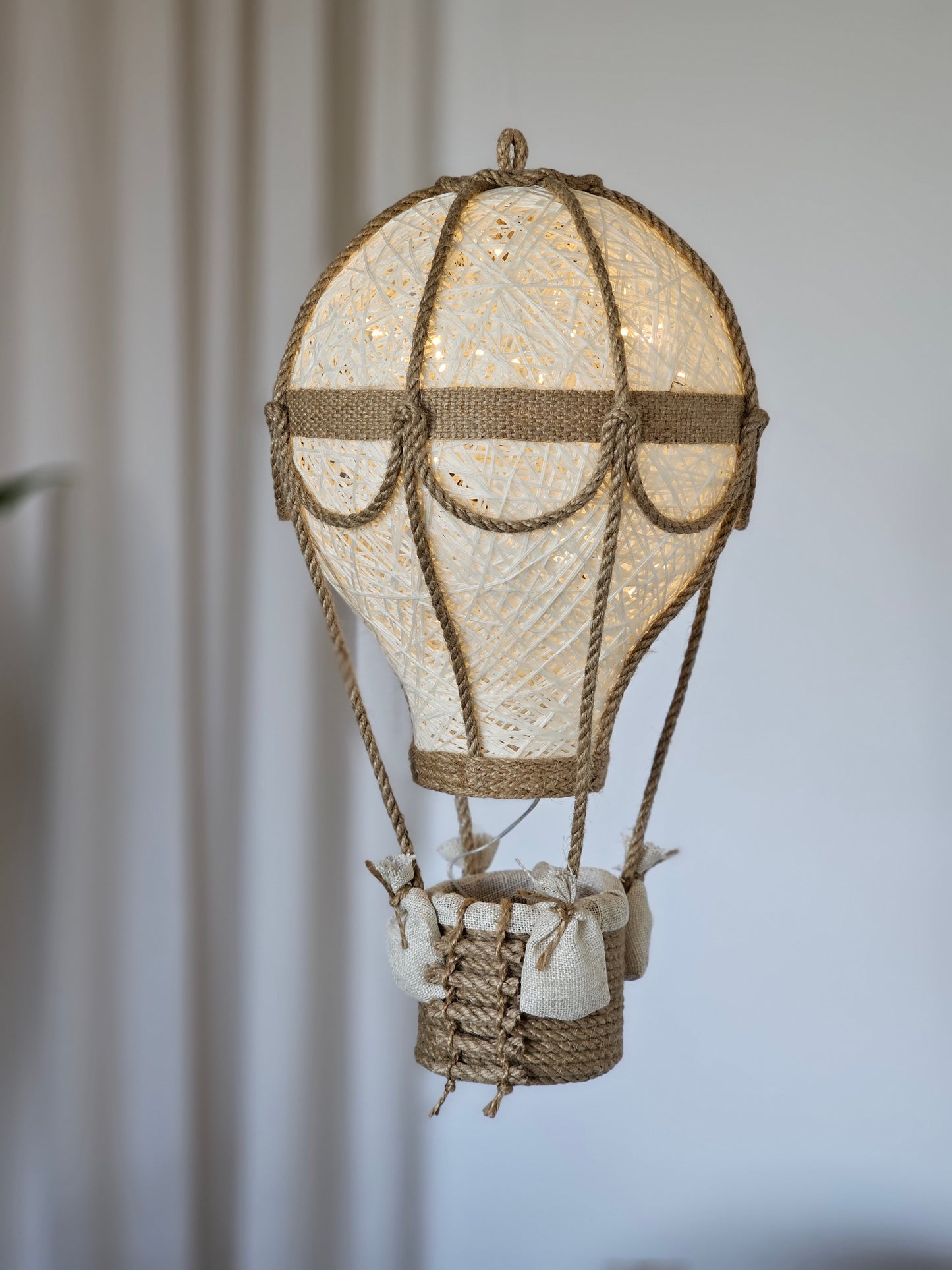 A lamp in natural colors - a balloon with less decor