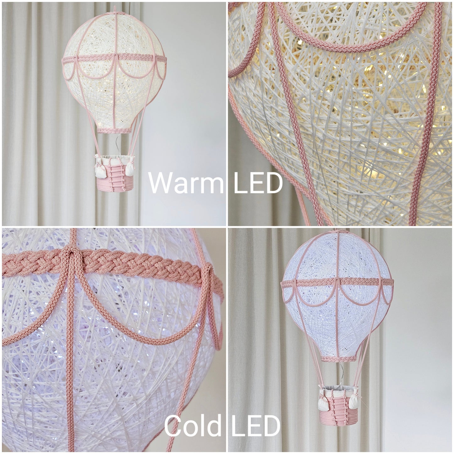 White and pink lamp - air balloon